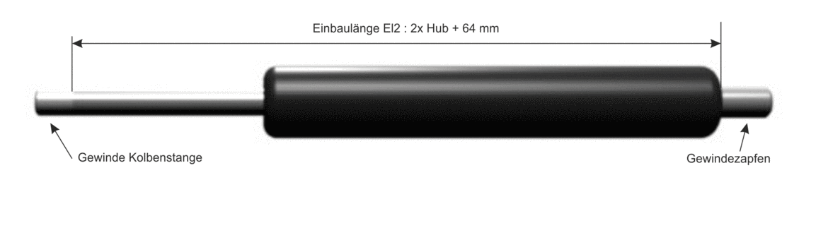 Zu sehen ist ein Bild eines Gasfederschemas